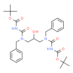 ChemSpider 2D Image | di-tert-butyl [(2-hydroxypropane-1,3-diyl)bis(benzylcarbamoyl)]biscarbamate | C29H40N4O7