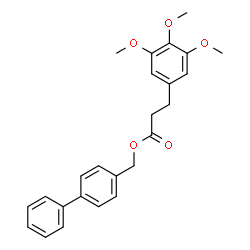 ChemSpider 2D Image | 4-Biphenylylmethyl 3-(3,4,5-trimethoxyphenyl)propanoate | C25H26O5