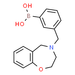 ChemSpider 2D Image | [3-(2,3-Dihydro-1,4-benzoxazepin-4(5H)-ylmethyl)phenyl]boronic acid | C16H18BNO3