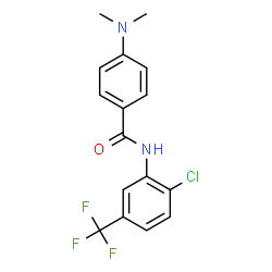 ChemSpider 2D Image | N-[2-Chloro-5-(trifluoromethyl)phenyl]-4-(dimethylamino)benzamide | C16H14ClF3N2O