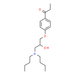 ChemSpider 2D Image | 1-{4-[3-(Dibutylamino)-2-hydroxypropoxy]phenyl}-1-propanone | C20H33NO3