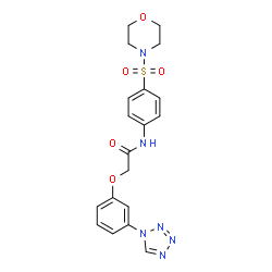 ChemSpider 2D Image | N-[4-(4-Morpholinylsulfonyl)phenyl]-2-[3-(1H-tetrazol-1-yl)phenoxy]acetamide | C19H20N6O5S