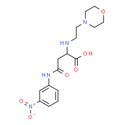 ChemSpider 2D Image | N~2~-[2-(4-Morpholinyl)ethyl]-N-(3-nitrophenyl)asparagine | C16H22N4O6