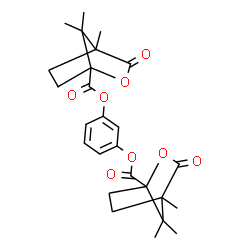 ChemSpider 2D Image | 1,3-Phenylene bis(4,7,7-trimethyl-3-oxo-2-oxabicyclo[2.2.1]heptane-1-carboxylate) | C26H30O8