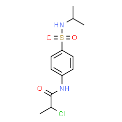 ChemSpider 2D Image | 2-Chloro-N-[4-(isopropylsulfamoyl)phenyl]propanamide | C12H17ClN2O3S