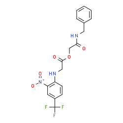 ChemSpider 2D Image | 2-(Benzylamino)-2-oxoethyl N-[2-nitro-4-(trifluoromethyl)phenyl]glycinate | C18H16F3N3O5