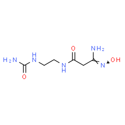 ChemSpider 2D Image | (3Z)-3-Amino-N-[2-(carbamoylamino)ethyl]-3-(hydroxyimino)propanamide | C6H13N5O3