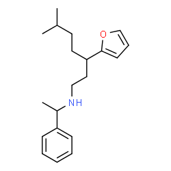 ChemSpider 2D Image | 3-(2-Furyl)-6-methyl-N-(1-phenylethyl)-1-heptanamine | C20H29NO