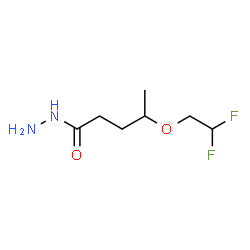 ChemSpider 2D Image | 4-(2,2-Difluoroethoxy)pentanehydrazide | C7H14F2N2O2