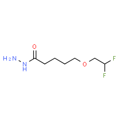 ChemSpider 2D Image | 5-(2,2-Difluoroethoxy)pentanehydrazide | C7H14F2N2O2