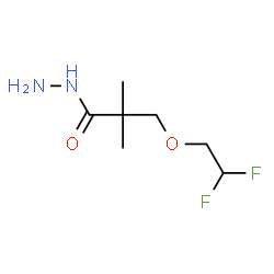 ChemSpider 2D Image | 3-(2,2-Difluoroethoxy)-2,2-dimethylpropanehydrazide | C7H14F2N2O2