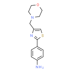 ChemSpider 2D Image | 4-[4-(4-Morpholinylmethyl)-1,3-thiazol-2-yl]aniline | C14H17N3OS
