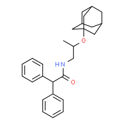 ChemSpider 2D Image | N-[2-(Adamantan-1-yloxy)propyl]-2,2-diphenylacetamide | C27H33NO2