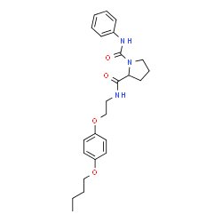 ChemSpider 2D Image | N~2~-[2-(4-Butoxyphenoxy)ethyl]-N~1~-phenyl-1,2-pyrrolidinedicarboxamide | C24H31N3O4