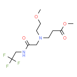 ChemSpider 2D Image | Methyl N-(2-methoxyethyl)-N-{2-oxo-2-[(2,2,2-trifluoroethyl)amino]ethyl}-beta-alaninate | C11H19F3N2O4
