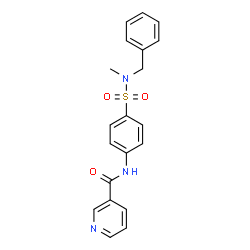 ChemSpider 2D Image | N-{4-[Benzyl(methyl)sulfamoyl]phenyl}nicotinamide | C20H19N3O3S