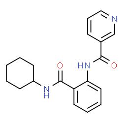 ChemSpider 2D Image | N-[2-(Cyclohexylcarbamoyl)phenyl]nicotinamide | C19H21N3O2