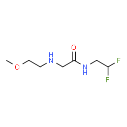 ChemSpider 2D Image | N-(2,2-Difluoroethyl)-N~2~-(2-methoxyethyl)glycinamide | C7H14F2N2O2