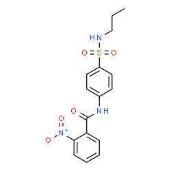 ChemSpider 2D Image | 2-Nitro-N-[4-(propylsulfamoyl)phenyl]benzamide | C16H17N3O5S