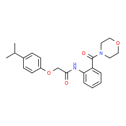 ChemSpider 2D Image | 2-(4-Isopropylphenoxy)-N-[2-(4-morpholinylcarbonyl)phenyl]acetamide | C22H26N2O4