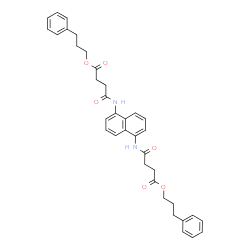 ChemSpider 2D Image | Bis(3-phenylpropyl) 4,4'-(1,5-naphthalenediyldiimino)bis(4-oxobutanoate) | C36H38N2O6