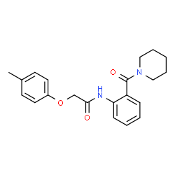 ChemSpider 2D Image | 2-(4-Methylphenoxy)-N-[2-(1-piperidinylcarbonyl)phenyl]acetamide | C21H24N2O3