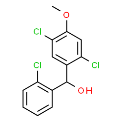 ChemSpider 2D Image | (2-Chlorophenyl)(2,5-dichloro-4-methoxyphenyl)methanol | C14H11Cl3O2