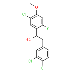 ChemSpider 2D Image | 1-(2,5-Dichloro-4-methoxyphenyl)-2-(3,4-dichlorophenyl)ethanol | C15H12Cl4O2