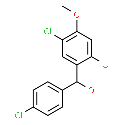 ChemSpider 2D Image | (4-Chlorophenyl)(2,5-dichloro-4-methoxyphenyl)methanol | C14H11Cl3O2