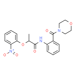 ChemSpider 2D Image | N-[2-(4-Morpholinylcarbonyl)phenyl]-2-(2-nitrophenoxy)propanamide | C20H21N3O6