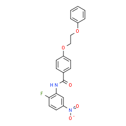 ChemSpider 2D Image | N-(2-Fluoro-5-nitrophenyl)-4-(2-phenoxyethoxy)benzamide | C21H17FN2O5