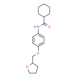 ChemSpider 2D Image | N-[4-(Tetrahydro-2-furanylmethoxy)phenyl]cyclohexanecarboxamide | C18H25NO3