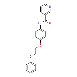 ChemSpider 2D Image | N-[4-(2-Phenoxyethoxy)phenyl]nicotinamide | C20H18N2O3