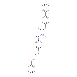 ChemSpider 2D Image | 2-(4-Biphenylyloxy)-N-[4-(2-phenoxyethoxy)phenyl]propanamide | C29H27NO4