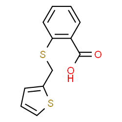 ChemSpider 2D Image | 2-[(thien-2-ylmethyl)thio]benzoic acid | C12H10O2S2