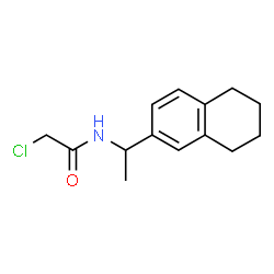 ChemSpider 2D Image | 2-Chloro-N-[1-(5,6,7,8-tetrahydro-2-naphthalenyl)ethyl]acetamide | C14H18ClNO