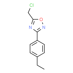 ChemSpider 2D Image | 5-(Chloromethyl)-3-(4-ethylphenyl)-1,2,4-oxadiazole | C11H11ClN2O
