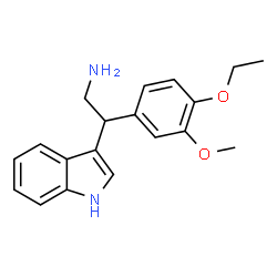 ChemSpider 2D Image | 2-(4-Ethoxy-3-methoxyphenyl)-2-(1H-indol-3-yl)ethanamine | C19H22N2O2