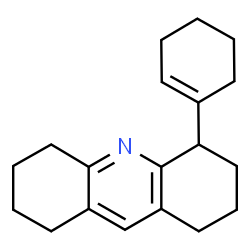 ChemSpider 2D Image | 4-(1-Cyclohexen-1-yl)-1,2,3,4,5,6,7,8-octahydroacridine | C19H25N
