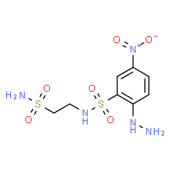 ChemSpider 2D Image | 2-Hydrazino-5-nitro-N-(2-sulfamoylethyl)benzenesulfonamide | C8H13N5O6S2