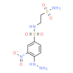 ChemSpider 2D Image | 4-Hydrazino-3-nitro-N-(2-sulfamoylethyl)benzenesulfonamide | C8H13N5O6S2