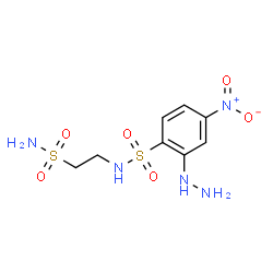 ChemSpider 2D Image | 2-Hydrazino-4-nitro-N-(2-sulfamoylethyl)benzenesulfonamide | C8H13N5O6S2