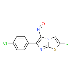ChemSpider 2D Image | 2-Chloro-6-(4-chlorophenyl)-5-nitrosoimidazo[2,1-b][1,3]thiazole | C11H5Cl2N3OS