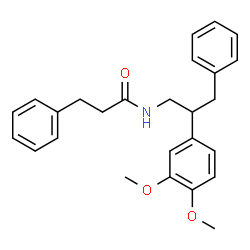 ChemSpider 2D Image | N-[2-(3,4-Dimethoxyphenyl)-3-phenylpropyl]-3-phenylpropanamide | C26H29NO3