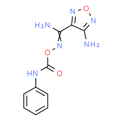 ChemSpider 2D Image | 4-Amino-N'-[(phenylcarbamoyl)oxy]-1,2,5-oxadiazole-3-carboximidamide | C10H10N6O3