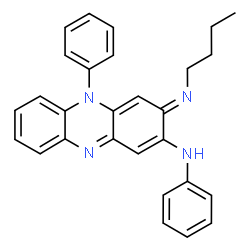 ChemSpider 2D Image | (3E)-3-(Butylimino)-N,5-diphenyl-3,5-dihydro-2-phenazinamine | C28H26N4