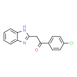 ChemSpider 2D Image | 2-(1H-Benzimidazol-2-yl)-1-(4-chlorophenyl)ethanone | C15H11ClN2O