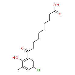 ChemSpider 2D Image | 10-(5-Chloro-2-hydroxy-3-methylphenyl)-10-oxodecanoic acid | C17H23ClO4