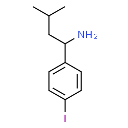 ChemSpider 2D Image | 1-(4-Iodophenyl)-3-methyl-1-butanamine | C11H16IN