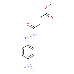 ChemSpider 2D Image | Methyl 4-[2-(4-nitrophenyl)hydrazino]-4-oxobutanoate | C11H13N3O5
